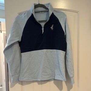 FootJoy Women's Blue and Light Gray Zip-Up Jacket